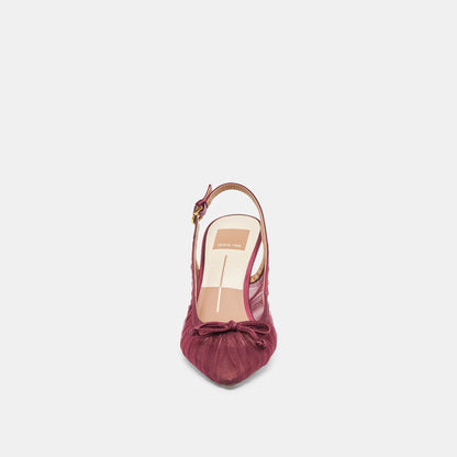 Dolce Vita SHOES Yela Cranberry Tulle Heels