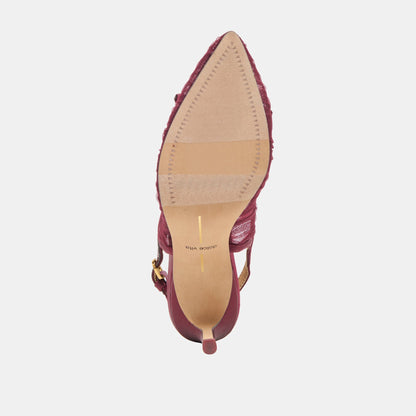 Dolce Vita SHOES Yela Cranberry Tulle Heels