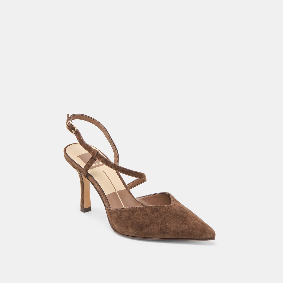 Dolce Vita SHOES Kamra Dk Brown Suede Heels