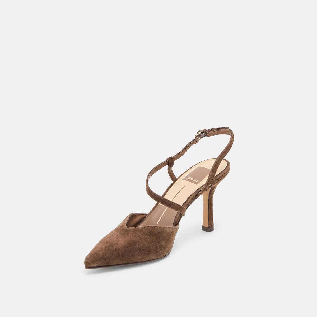 Dolce Vita SHOES Kamra Dk Brown Suede Heels