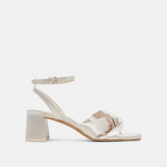 Dolce Vita SHOES Brenna Ivory Satin Heels