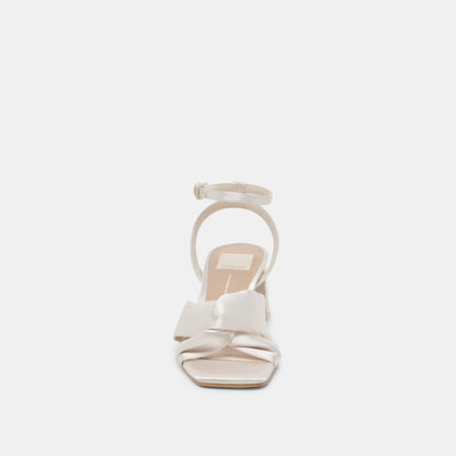Dolce Vita SHOES Brenna Ivory Satin Heels