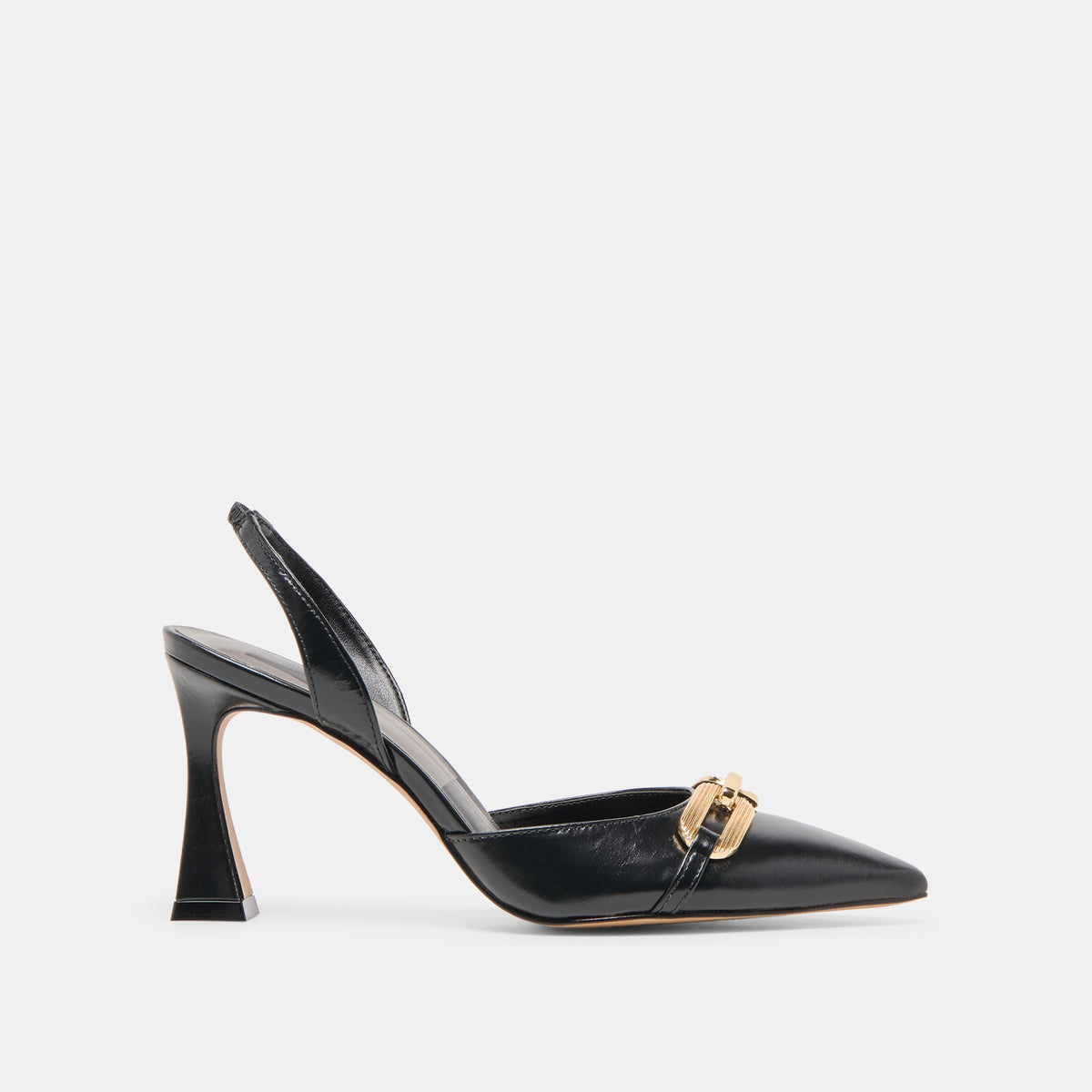 Dolce Vita SHOES Malik Midnight Crinkle Patent Heels