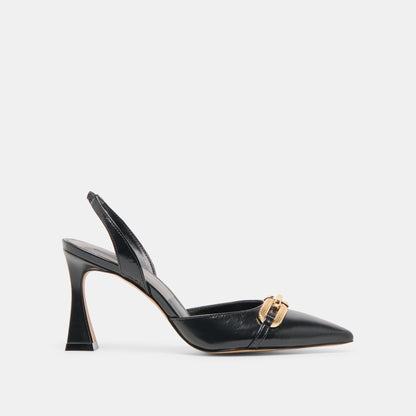 Dolce Vita SHOES Malik Midnight Crinkle Patent Heels