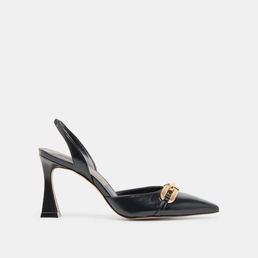 Dolce Vita SHOES Malik Midnight Crinkle Patent Heels