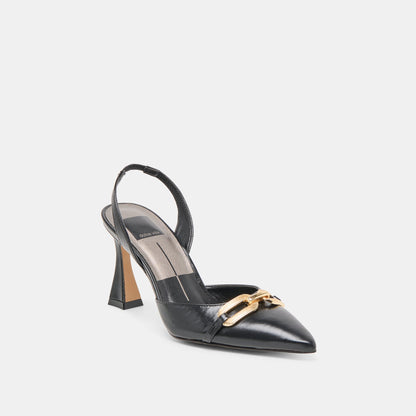 Dolce Vita SHOES Malik Midnight Crinkle Patent Heels