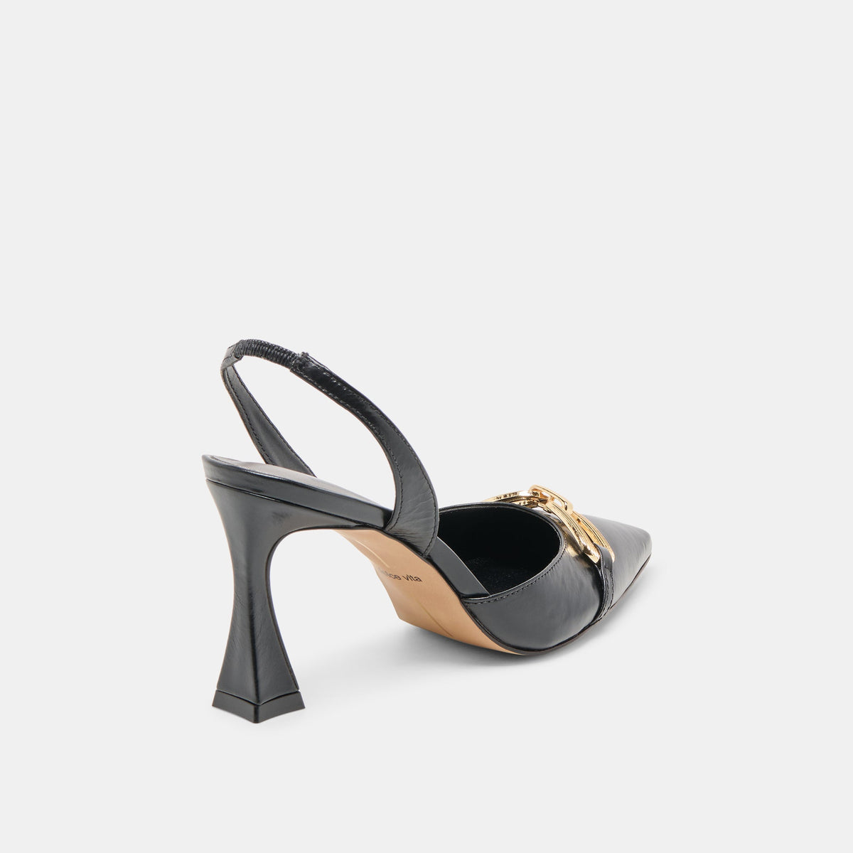 Dolce Vita SHOES Malik Midnight Crinkle Patent Heels