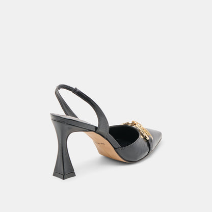 Dolce Vita SHOES Malik Midnight Crinkle Patent Heels