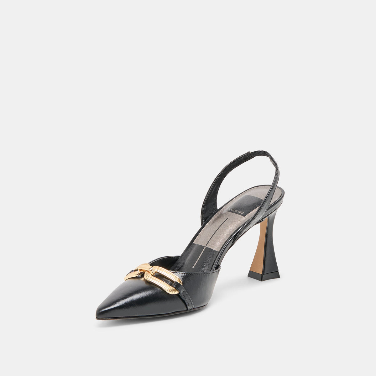 Dolce Vita SHOES Malik Midnight Crinkle Patent Heels