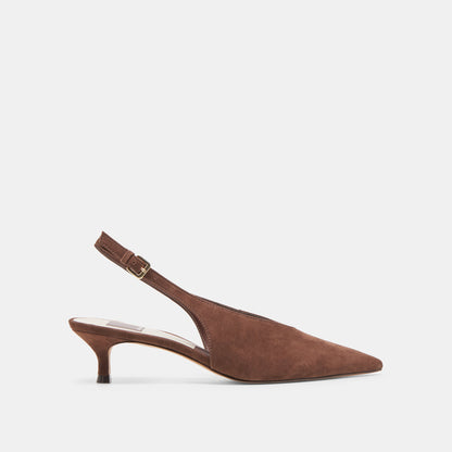 Dolce Vita SHOES Alenna Dk Brown Suede Heels