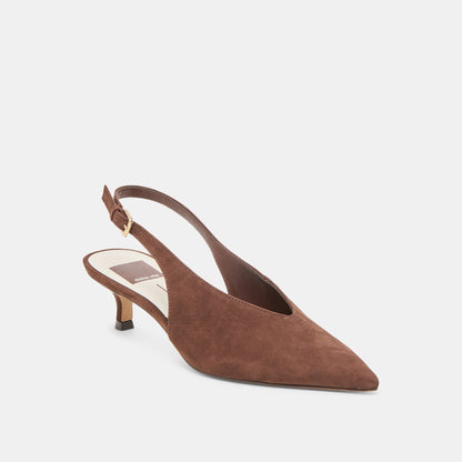 Dolce Vita SHOES Alenna Dk Brown Suede Heels