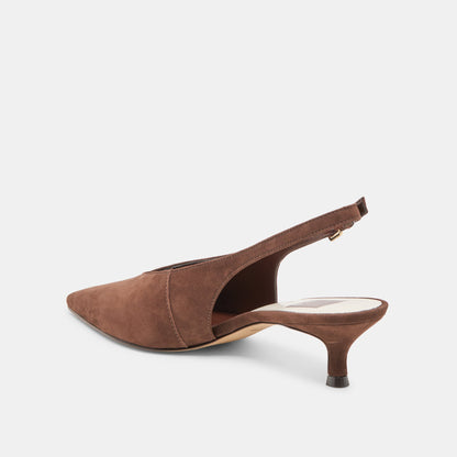 Dolce Vita SHOES Alenna Dk Brown Suede Heels