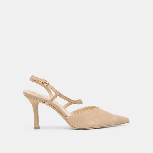 Dolce Vita SHOES Kamra Camel Suede Heels