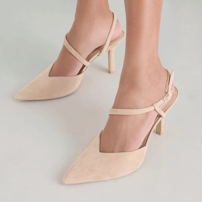 Dolce Vita SHOES Kamra Camel Suede Heels