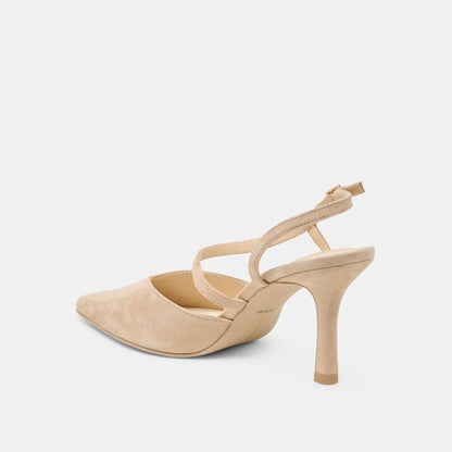 Dolce Vita SHOES Kamra Camel Suede Heels