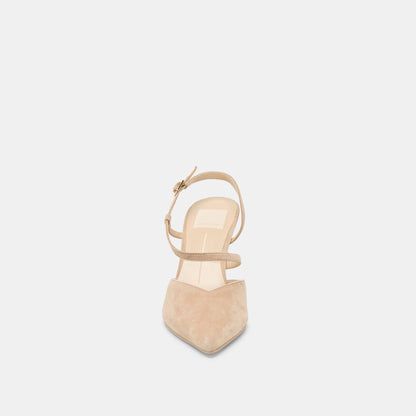Dolce Vita SHOES Kamra Camel Suede Heels