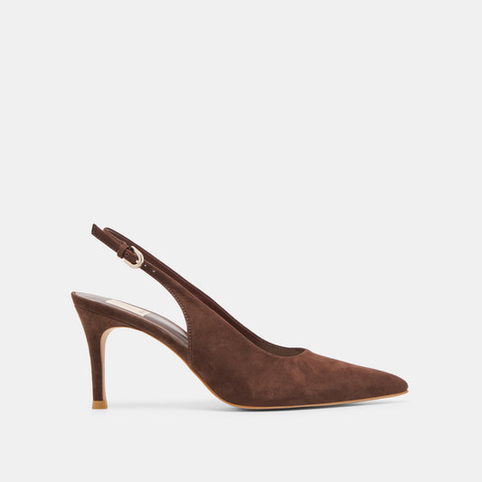 Dolce Vita SHOES Elasi Dk Brown Nubuck Heels
