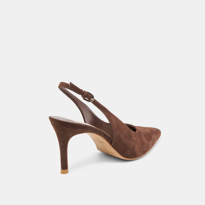 Dolce Vita SHOES Elasi Dk Brown Nubuck Heels