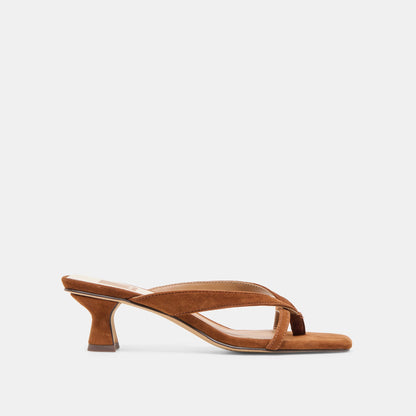 Dolce Vita SHOES Brevel Dk Brown Suede Heels