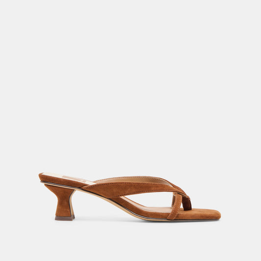 Dolce Vita SHOES Brevel Dk Brown Suede Heels