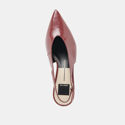 Dolce Vita SHOES Alenna Oxblood Crinkle Heels