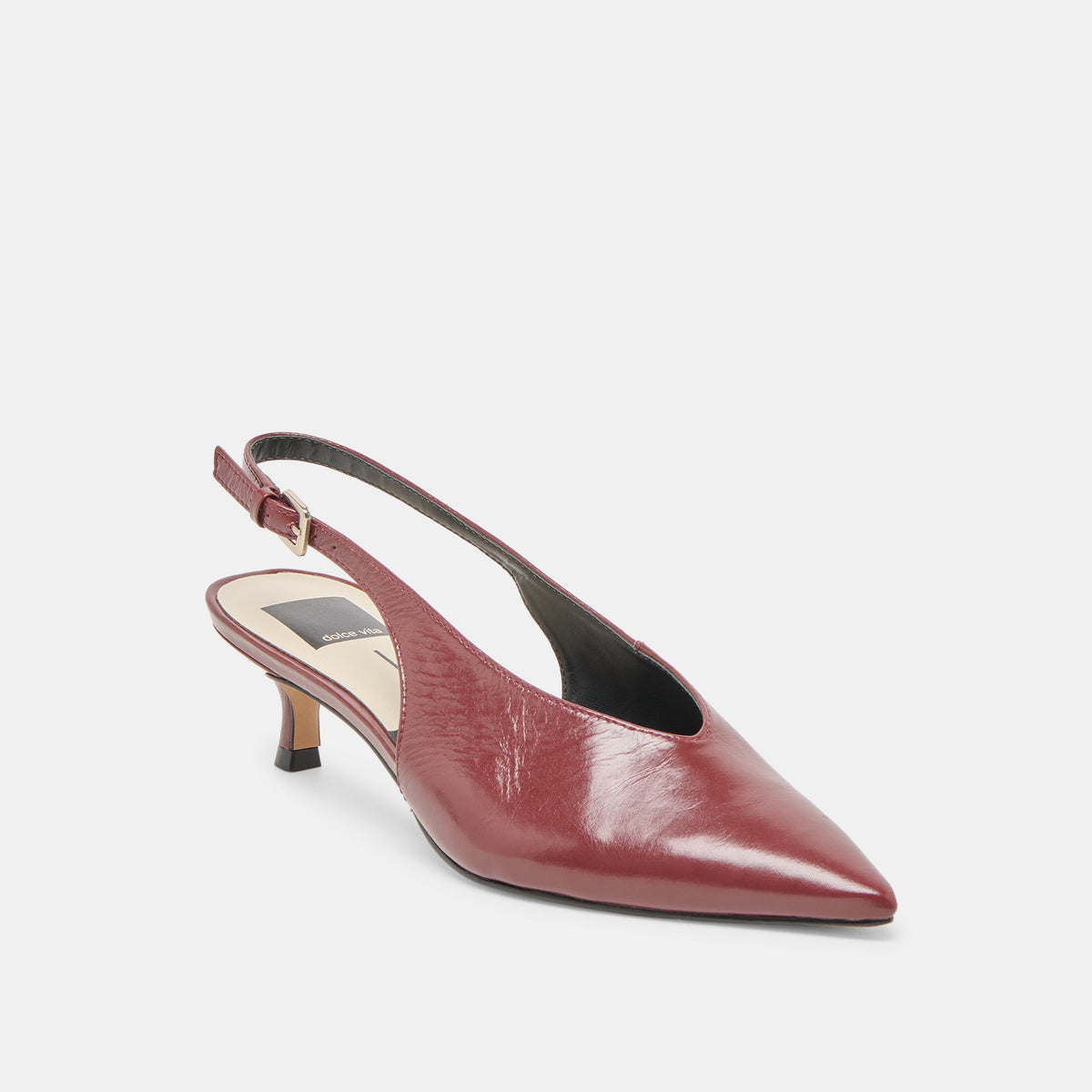 Dolce Vita SHOES Alenna Oxblood Crinkle Heels