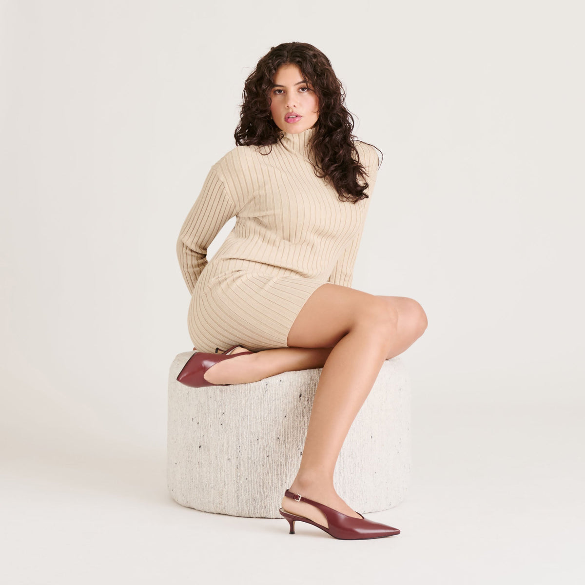Dolce Vita SHOES Alenna Oxblood Crinkle Heels