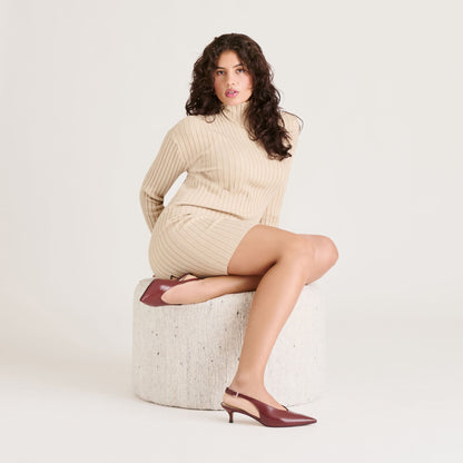Dolce Vita SHOES Alenna Oxblood Crinkle Heels
