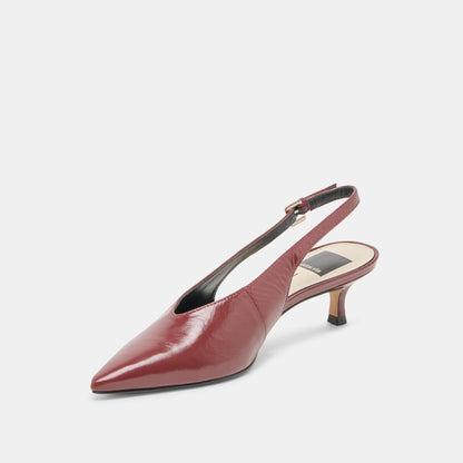 Dolce Vita SHOES Alenna Oxblood Crinkle Heels