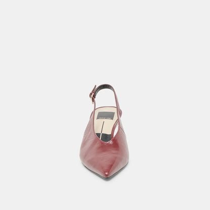 Dolce Vita SHOES Alenna Oxblood Crinkle Heels