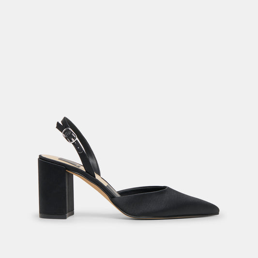 Dolce Vita SHOES Carel Onyx Satin High Heels