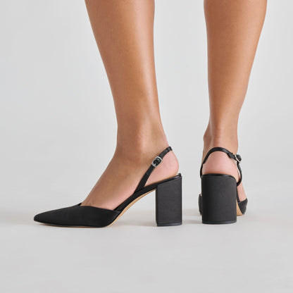 Dolce Vita SHOES Carel Onyx Satin High Heels