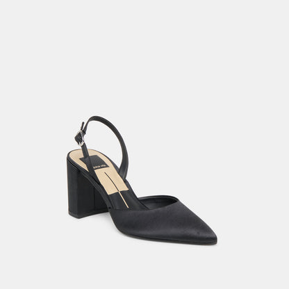 Dolce Vita SHOES Carel Onyx Satin High Heels