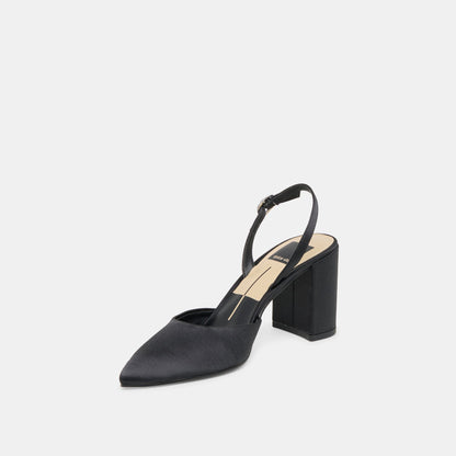 Dolce Vita SHOES Carel Onyx Satin High Heels