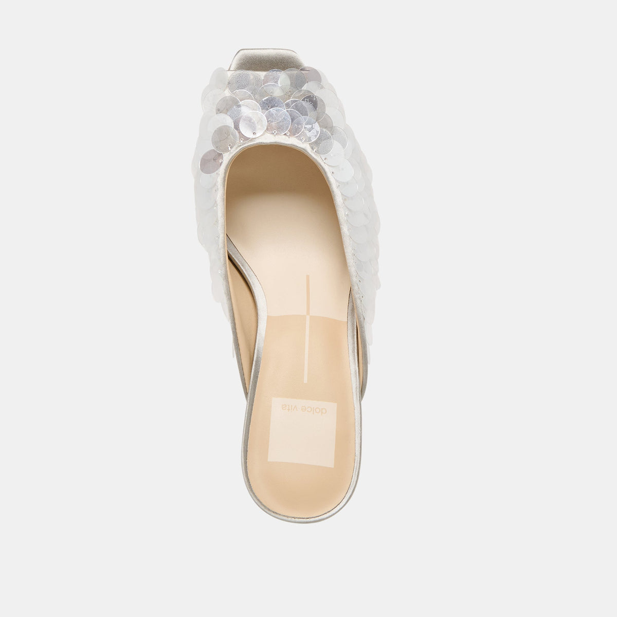 Dolce Vita SHOES Samary Confetti Silver Satin Heels