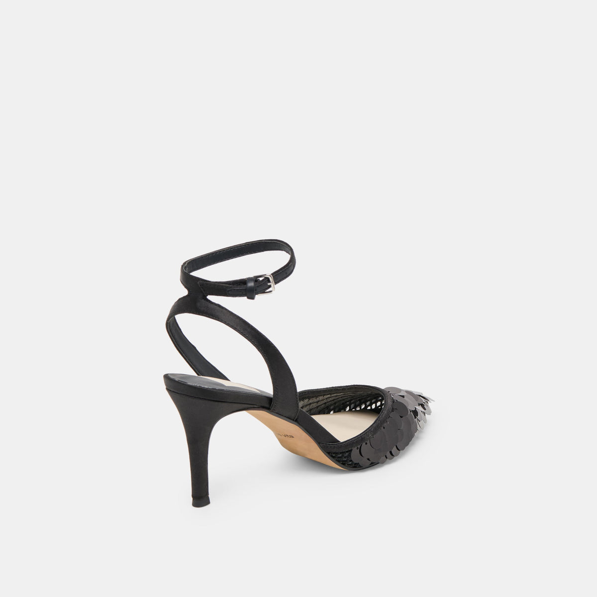 Dolce Vita SHOES Elizza Confetti Onyx Woven Mesh Heels