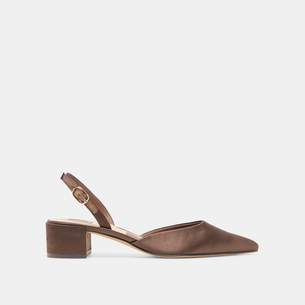 Dolce Vita SHOES Carel Dk Brown Satin Heels