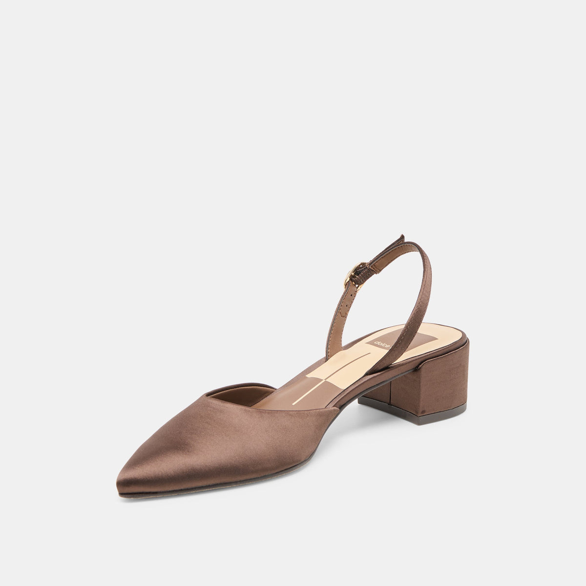 Dolce Vita SHOES Carel Dk Brown Satin Heels