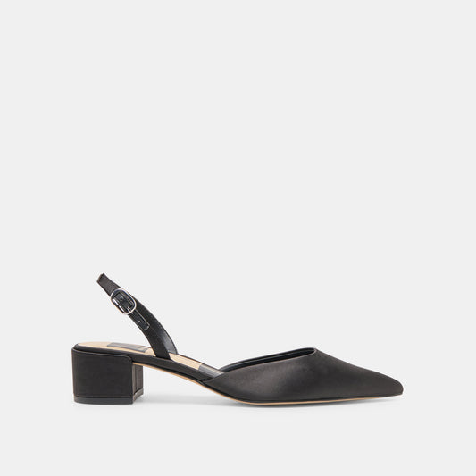 Dolce Vita SHOES Carel Onyx Satin Heels