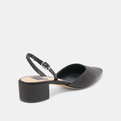 Dolce Vita SHOES Carel Onyx Satin Heels