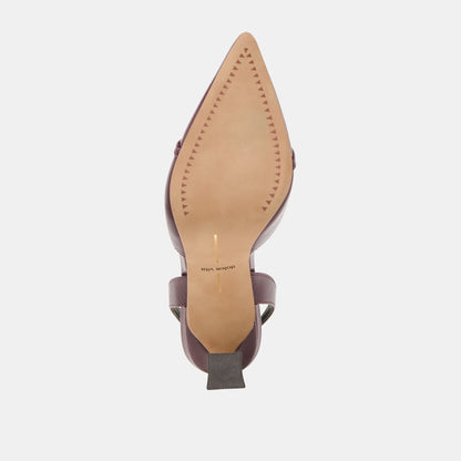 Dolce Vita SHOES Malik Cranberry Crinkle Patent Heels