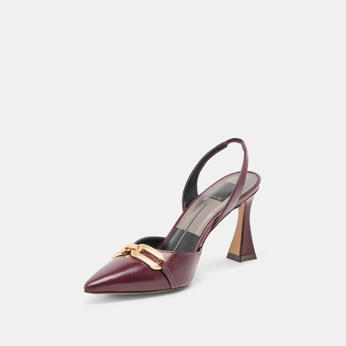 Dolce Vita SHOES Malik Cranberry Crinkle Patent Heels