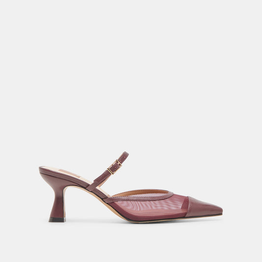 Dolce Vita SHOES Loyd Burgundy Mesh Heels