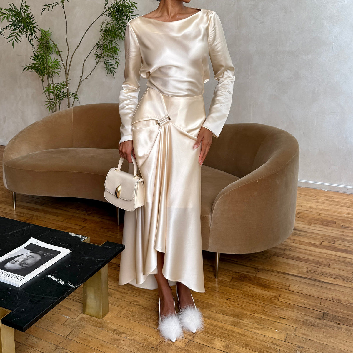 Dolce Vita SHOES Kamy True White Satin Heels