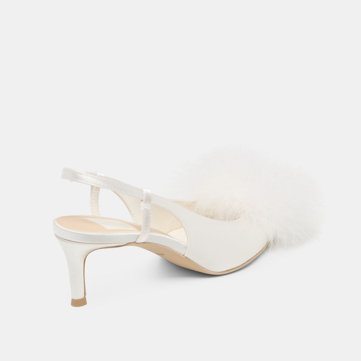 Dolce Vita SHOES Kamy True White Satin Heels