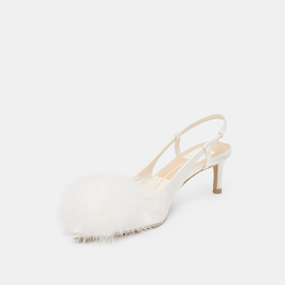 Dolce Vita SHOES Kamy True White Satin Heels