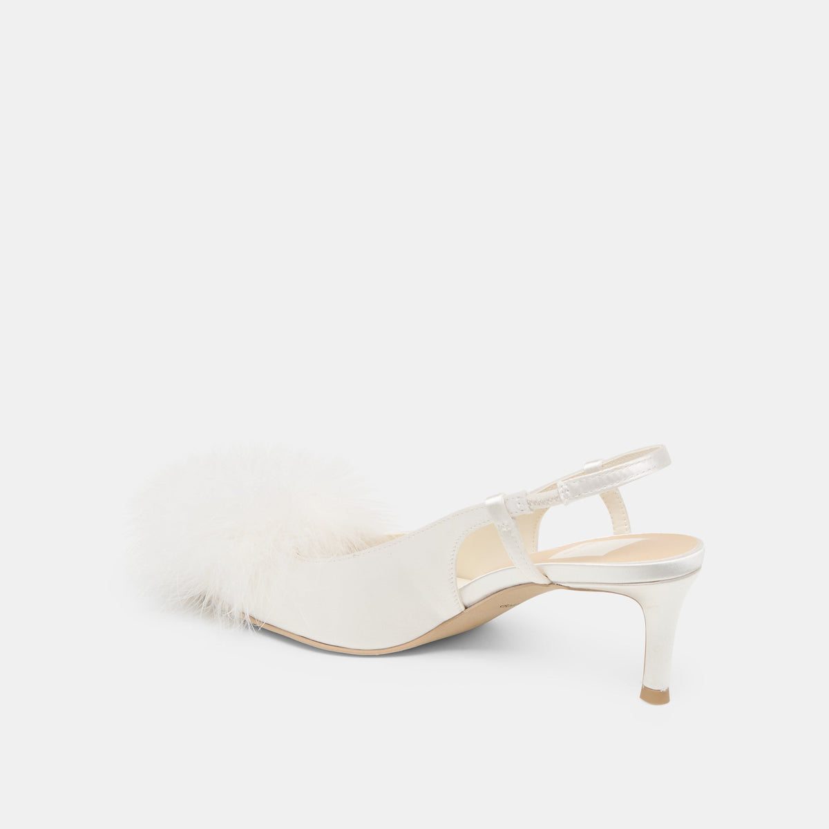 Dolce Vita SHOES Kamy True White Satin Heels