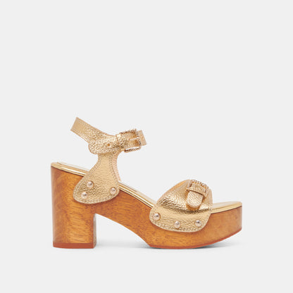 Dolce Vita SHOES YANDY HEELS GOLD LEATHER
 – Dolce Vita