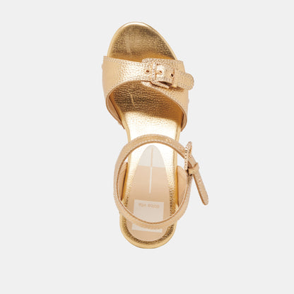 Dolce Vita SHOES YANDY HEELS GOLD LEATHER
 – Dolce Vita