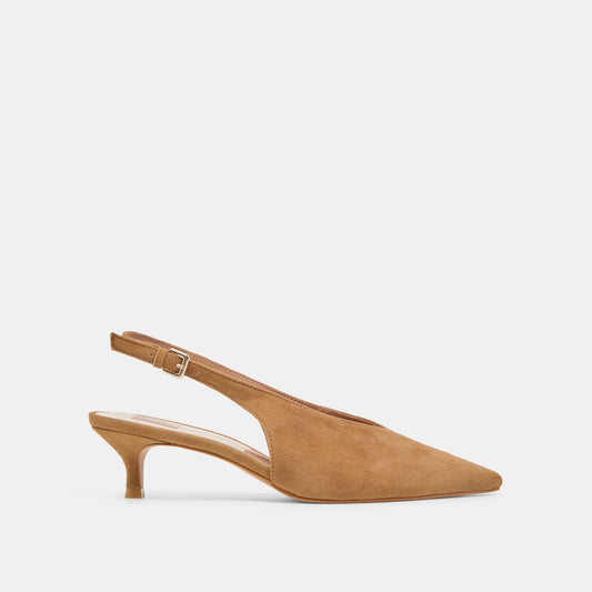 Dolce Vita SHOES Alenna Lt Brown Suede Heels